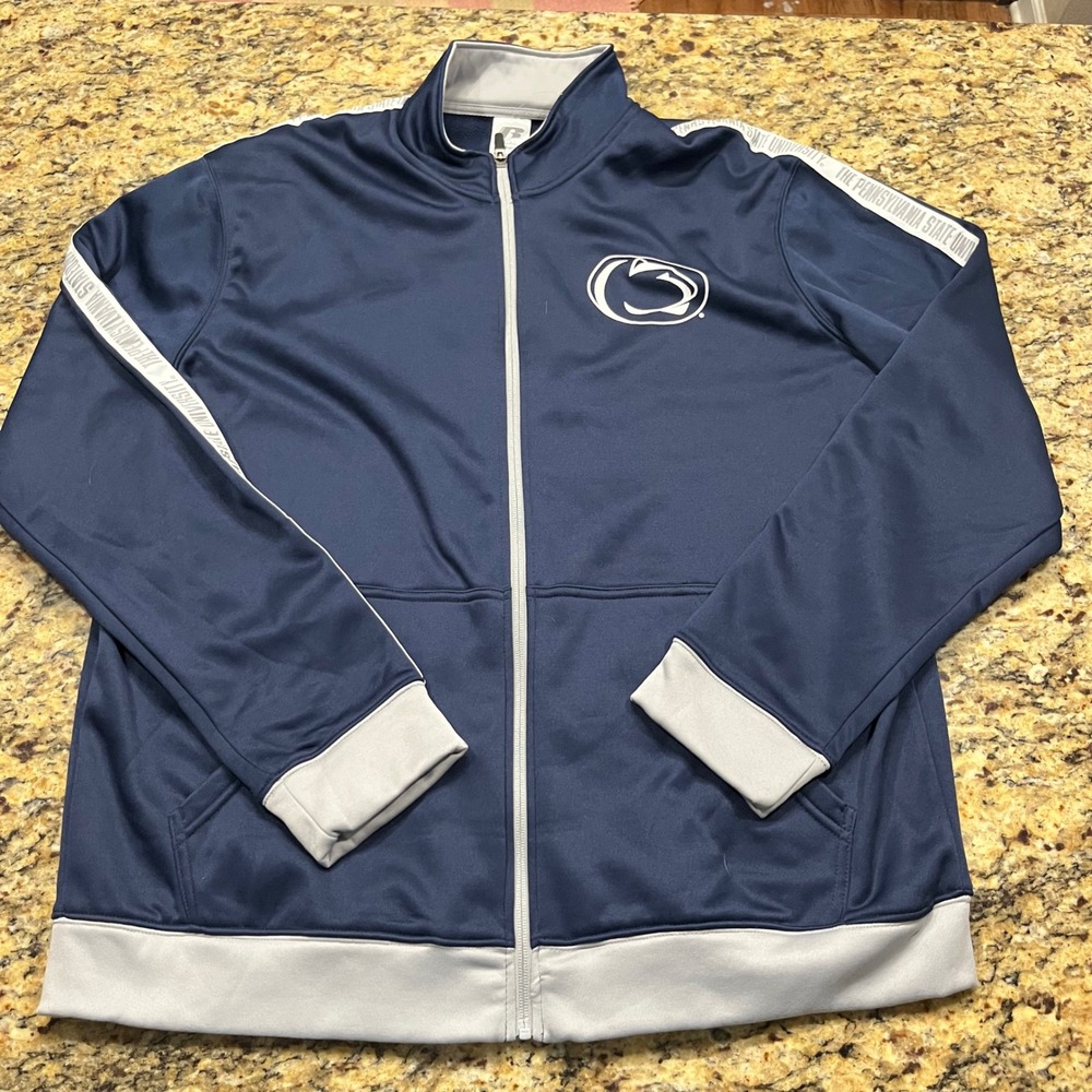 Russell Penn State Nittany Lions Track Jacket Mens XL Navy Blue Full Zip PSU